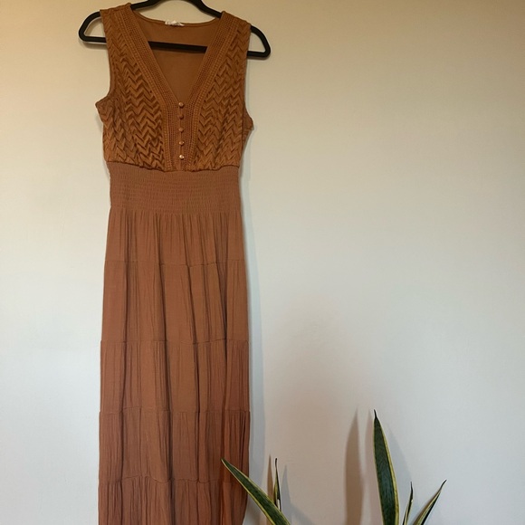 kings road Dresses & Skirts - Casual burnt orange Sleeveless Maxi Dress